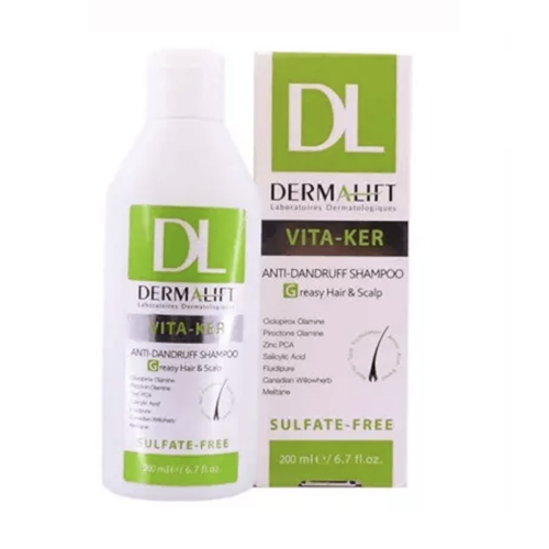 شامپو ضد شوره چرب درمالیفت مدل Vita Ker حجم 200 میل
