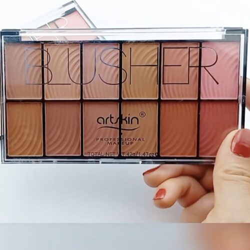 پالت رژگونه 12 تایی حرفه ای آرت اسکین (Artskin Blusher Professional Makeup)