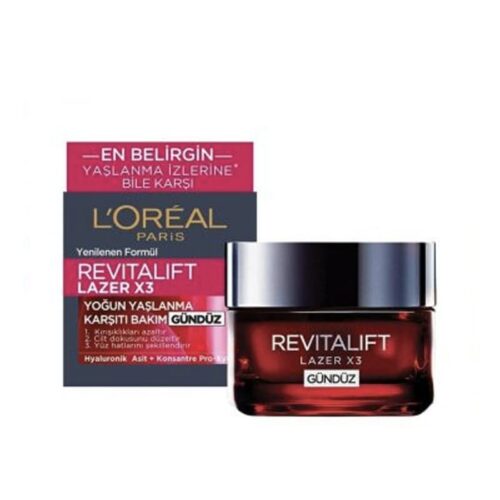 کرم ضد چروک روز لورآل مدل Revitalift Laser X3 حجم 50 میلی لیتر